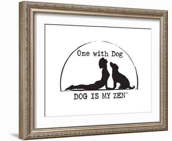 Dog is my Zen - One with Dog-Dog is Good-Framed Art Print