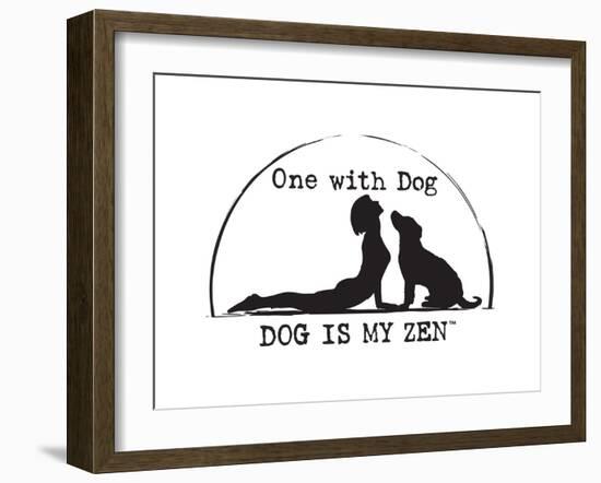 Dog is my Zen - One with Dog-Dog is Good-Framed Art Print