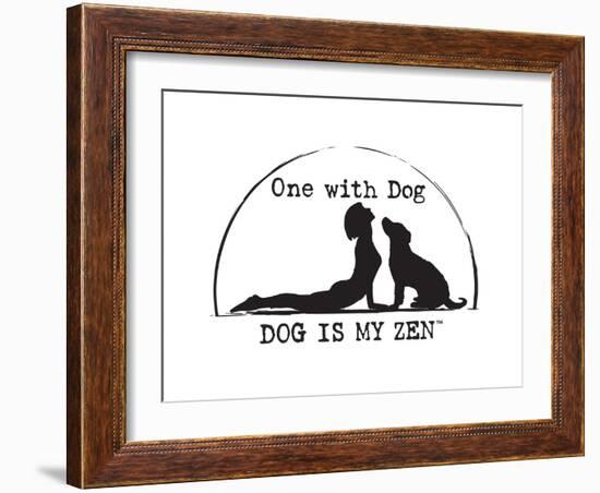 Dog is my Zen - One with Dog-Dog is Good-Framed Art Print