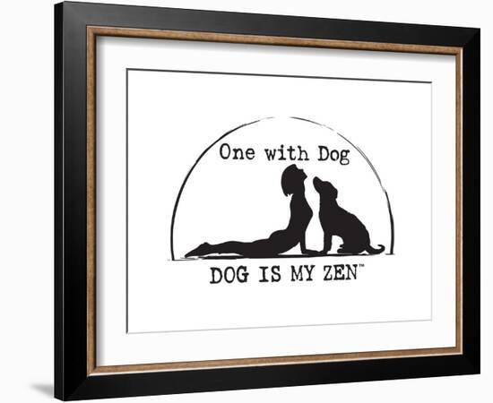 Dog is my Zen - One with Dog-Dog is Good-Framed Art Print