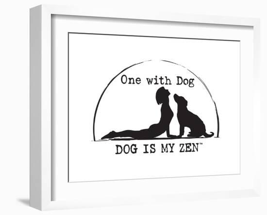 Dog is my Zen - One with Dog-Dog is Good-Framed Art Print