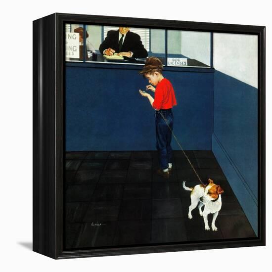 "Dog License", June 21, 1952-George Hughes-Framed Premier Image Canvas