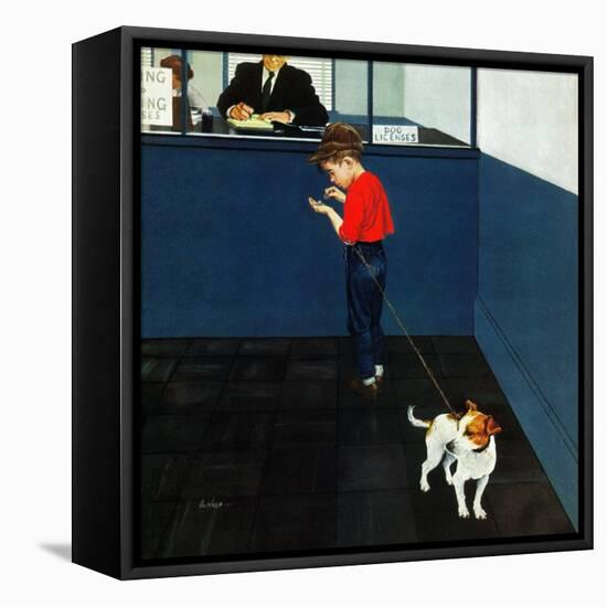 "Dog License", June 21, 1952-George Hughes-Framed Premier Image Canvas