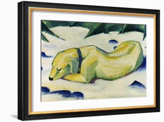 Dog Lying in the Snow-Franz Marc-Framed Giclee Print