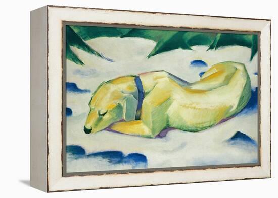 Dog Lying in the Snow-Franz Marc-Framed Premier Image Canvas