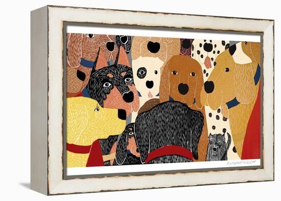 Dog Meeting-Stephen Huneck-Framed Premier Image Canvas