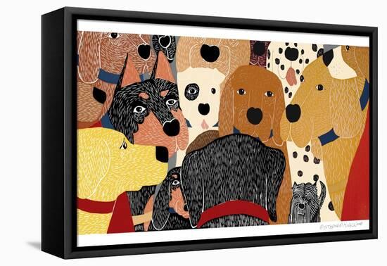 Dog Meeting-Stephen Huneck-Framed Premier Image Canvas