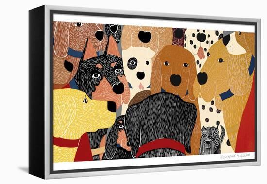 Dog Meeting-Stephen Huneck-Framed Premier Image Canvas