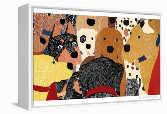 Dog Meeting-Stephen Huneck-Framed Premier Image Canvas
