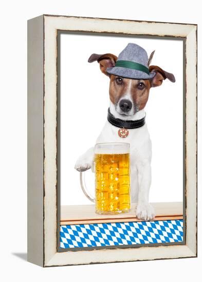 Dog Oktoberfest-Javier Brosch-Framed Premier Image Canvas