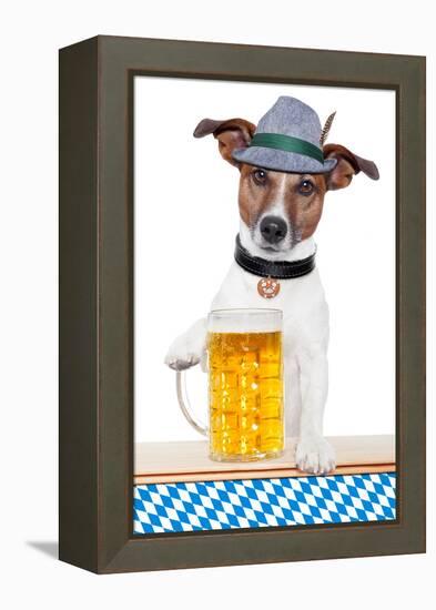 Dog Oktoberfest-Javier Brosch-Framed Premier Image Canvas