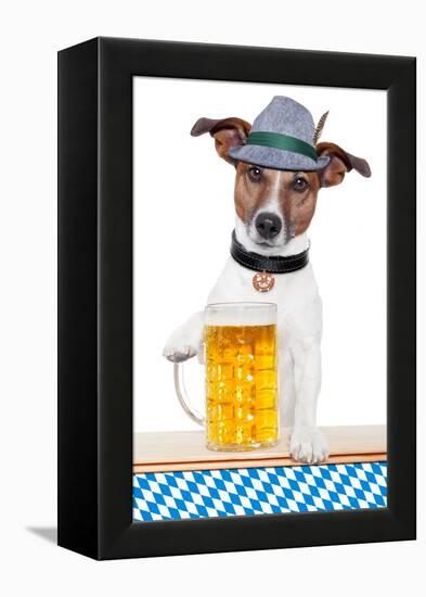 Dog Oktoberfest-Javier Brosch-Framed Premier Image Canvas