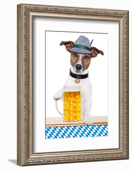 Dog Oktoberfest-Javier Brosch-Framed Photographic Print