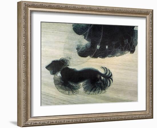 Dog On A Leash-Vintage Apple Collection-Framed Giclee Print