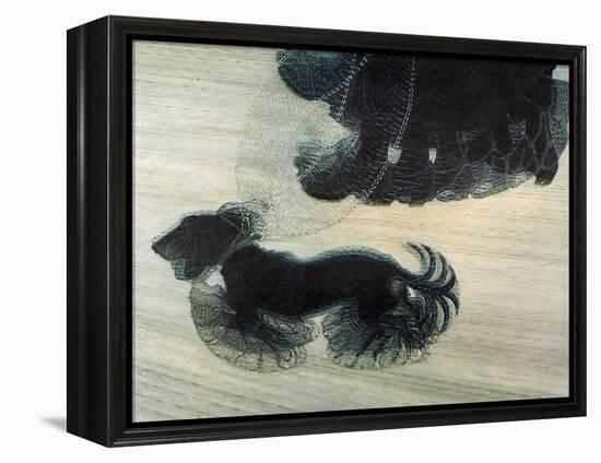 Dog On A Leash-Vintage Apple Collection-Framed Premier Image Canvas