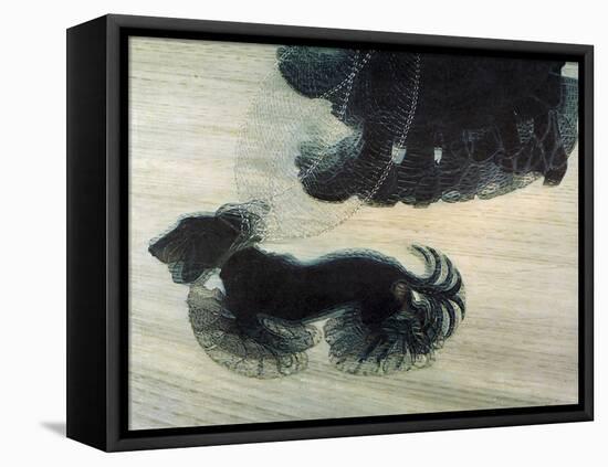 Dog On A Leash-Vintage Apple Collection-Framed Premier Image Canvas