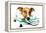 Dog on Scale-Javier Brosch-Framed Premier Image Canvas