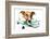 Dog on Scale-Javier Brosch-Framed Photographic Print