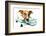 Dog on Scale-Javier Brosch-Framed Photographic Print