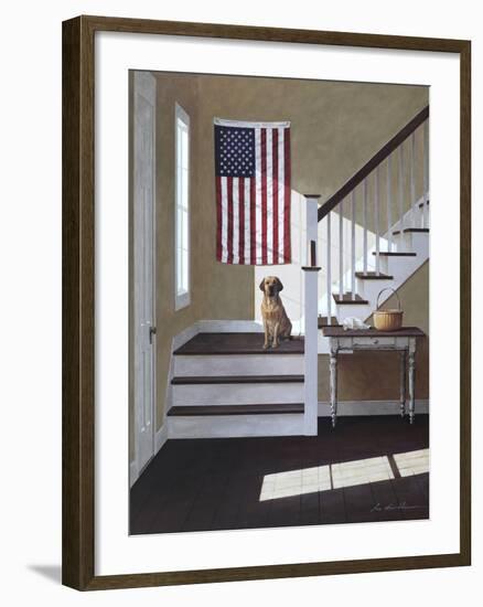 Dog on Stairs-Zhen-Huan Lu-Framed Photographic Print