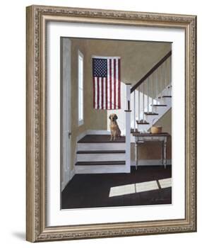 Dog on Stairs-Zhen-Huan Lu-Framed Photographic Print
