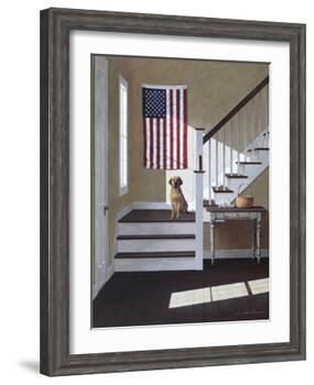 Dog on Stairs-Zhen-Huan Lu-Framed Photographic Print