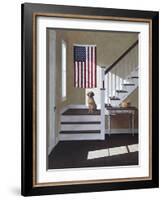 Dog on Stairs-Zhen-Huan Lu-Framed Photographic Print