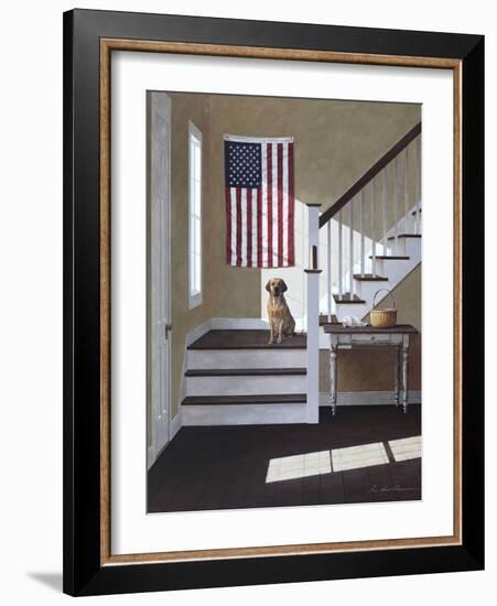 Dog on Stairs-Zhen-Huan Lu-Framed Photographic Print