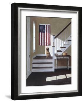 Dog on Stairs-Zhen-Huan Lu-Framed Photographic Print