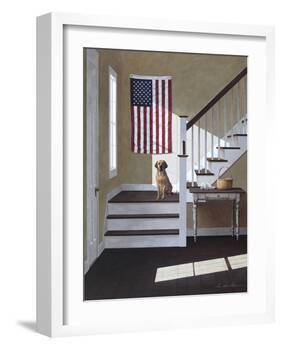 Dog on Stairs-Zhen-Huan Lu-Framed Photographic Print