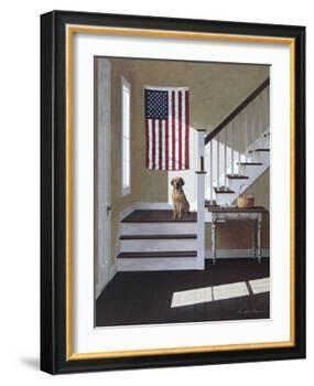Dog on Stairs-Zhen-Huan Lu-Framed Photographic Print