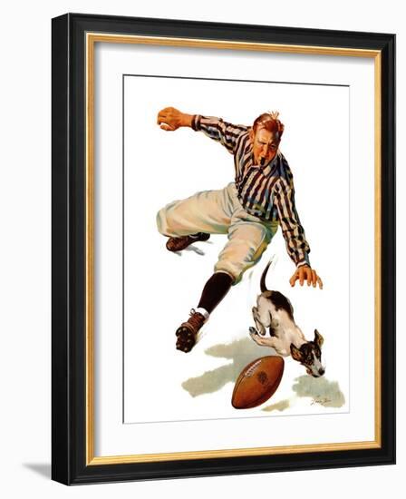 "Dog on the Field," October 18, 1941-Lonie Bee-Framed Giclee Print