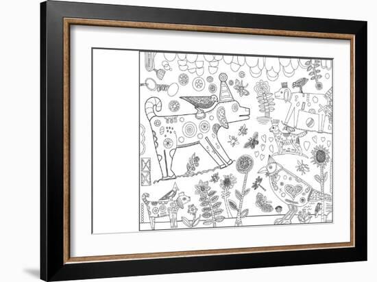 Dog Park CB-Jill Mayberg-Framed Giclee Print