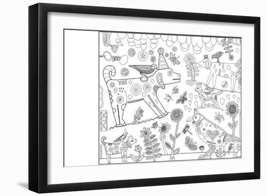 Dog Park CB-Jill Mayberg-Framed Giclee Print