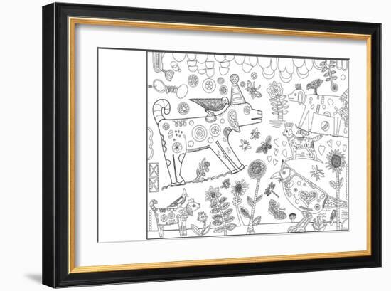 Dog Park CB-Jill Mayberg-Framed Giclee Print