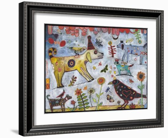 Dog Park Color-Jill Mayberg-Framed Giclee Print