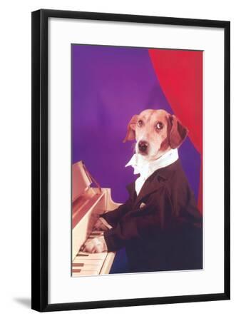 'Dog Playing Piano' Art Print | Art.com
