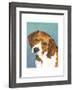 Dog Portrait, Beagle-Jill Sands-Framed Art Print