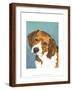 Dog Portrait, Beagle-Jill Sands-Framed Art Print