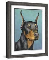 Dog Portrait, Dobie-Jill Sands-Framed Art Print