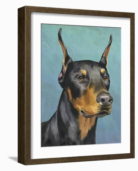 Dog Portrait, Dobie-Jill Sands-Framed Art Print