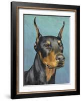 Dog Portrait, Dobie-Jill Sands-Framed Art Print