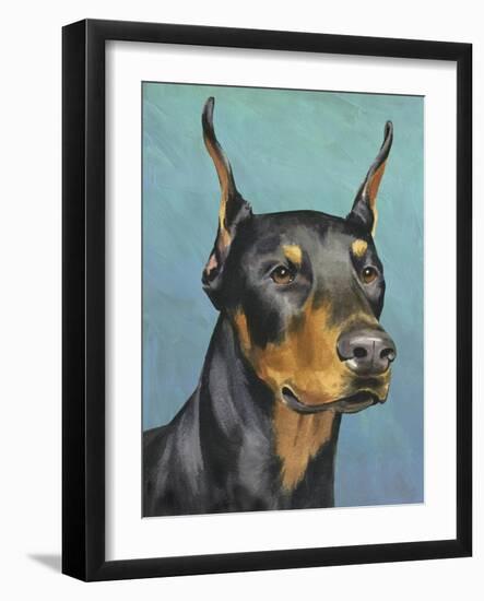 Dog Portrait, Dobie-Jill Sands-Framed Art Print