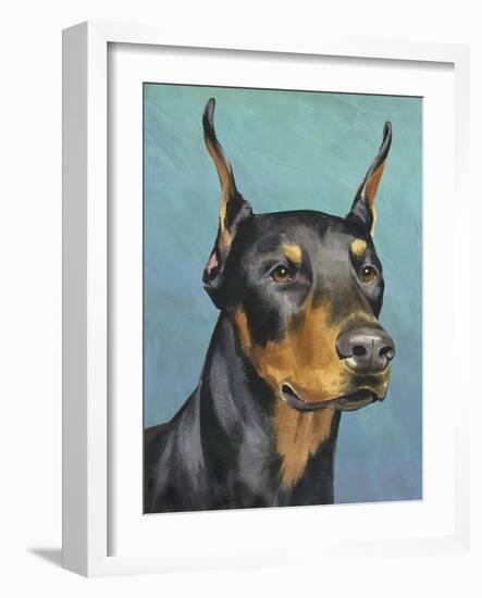 Dog Portrait, Dobie-Jill Sands-Framed Art Print