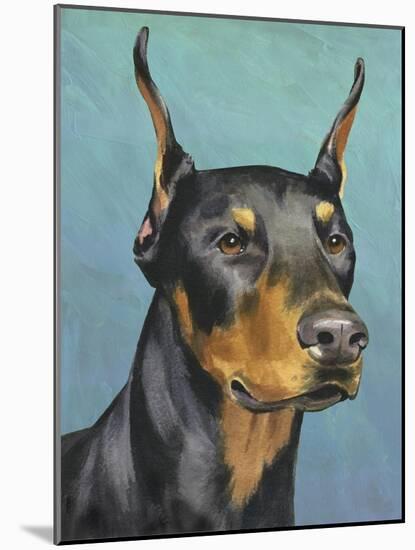 Dog Portrait, Dobie-Jill Sands-Mounted Art Print