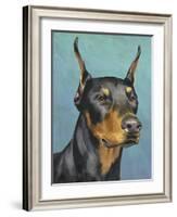 Dog Portrait, Dobie-Jill Sands-Framed Art Print