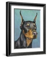 Dog Portrait, Dobie-Jill Sands-Framed Art Print