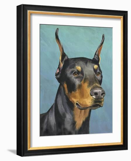 Dog Portrait, Dobie-Jill Sands-Framed Art Print