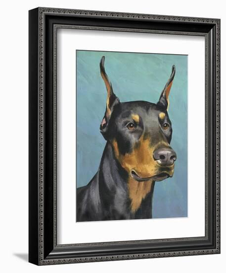 Dog Portrait, Dobie-Jill Sands-Framed Art Print