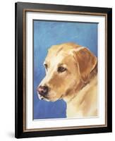 Dog Portrait, Yellow Lab-Jill Sands-Framed Art Print